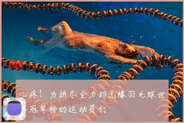 心疼！为拼尽全力却无缘羽毛球世界冠军榜的运动员们